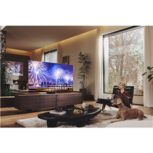 Samsung QN900B, 65'', 8K, Neo QLED, jalg keskel, hõbe/must - Teler