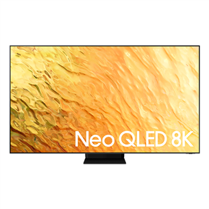 Samsung QN800B Neo QLED 8K Smart TV, 65'', jalg keskel, hõbe/must - Teler