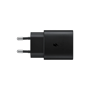 Samsung, USB-C, 25 Вт, черный - Комнатное зарядное устройство EP-TA800NBEGEU
