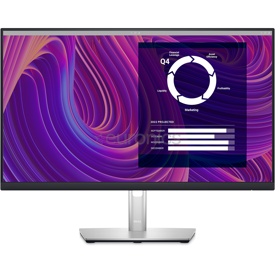 Dell P2423D, 24'', QHD, LED IPS, must/hõbe - Monitor
