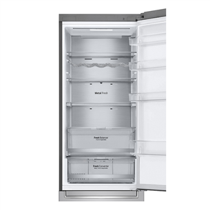 LG, NatureFRESH, внешний светодиодный экран, 384 л, высота 203 см, серебристый - Холодильник