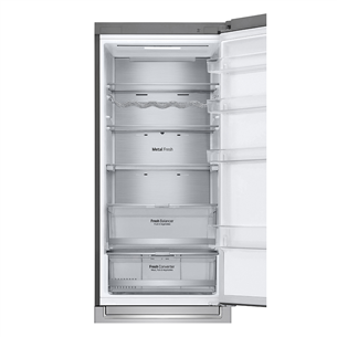 LG, NatureFRESH, external display, 384 L, height 203 cm, silver - Refrigerator