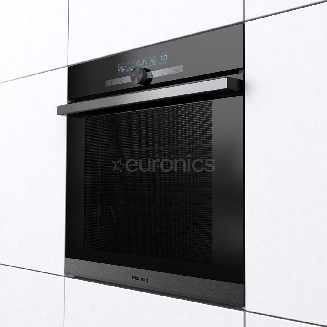 Hisense, pyrolytic cleaning, 77 L, black - Built-in Oven