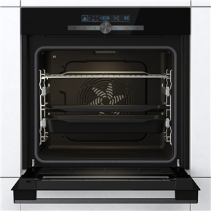 Hisense, pyrolytic cleaning, 77 L, black - Built-in Oven