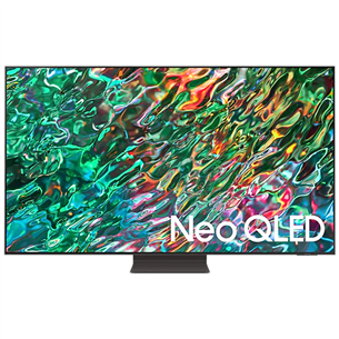 Samsung QN91B, 65'', 4K UHD, Neo QLED, jalg keskel, must - Teler