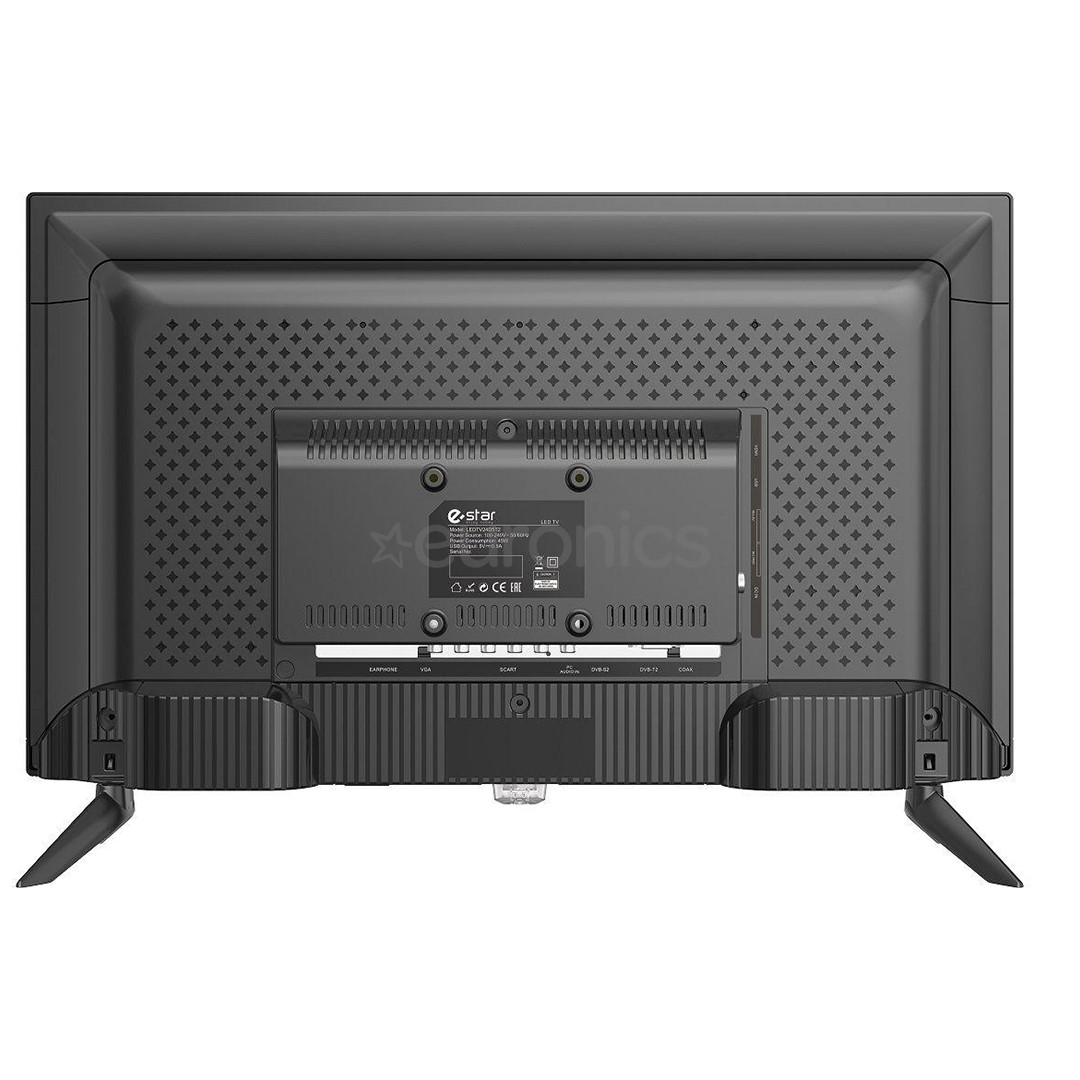 eSTAR D5T2, 24", HD, LED LCD, feet stand, black - TV