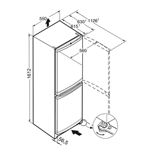 Liebherr, 266 L, height 162 cm, white - Refrigerator