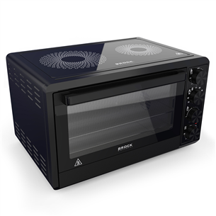 Brock, 50 L, 3300 W, black - Mini Oven with 2 Infrared Cooking Plates