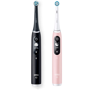 Braun Oral-B iO6, 2 tk, must/roosa - Elektriliste hambaharjade komplekt