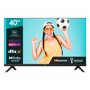 Hisense LCD FHD, 40'', боковые ножки, черный - Телевизор 40A4BG