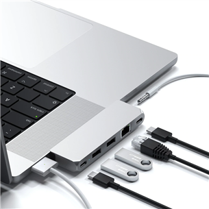 Satechi Pro Hub Mini, hõbe - USB-C jagaja