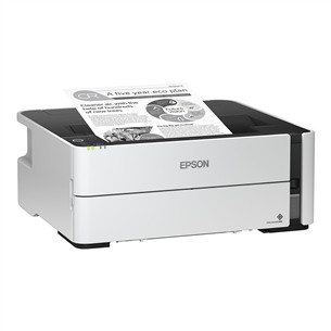 Epson EcoTank M1180 Mono, WiFi, LAN, dupleks, valge - Tindiprinter