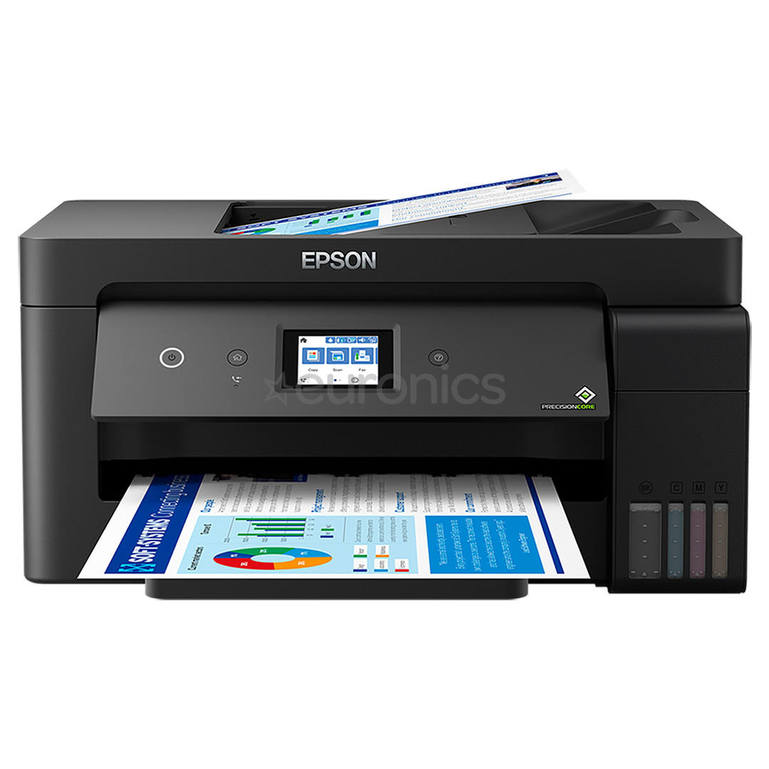 Epson EcoTank L14150, A3, WiFi, LAN, дуплекс, черный -  Многофункциональный цветной струйный принтер