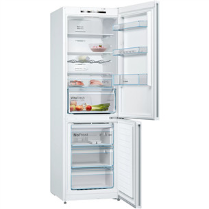 Bosch, NoFrost, 326 L, height 186 cm, white - Refrigerator