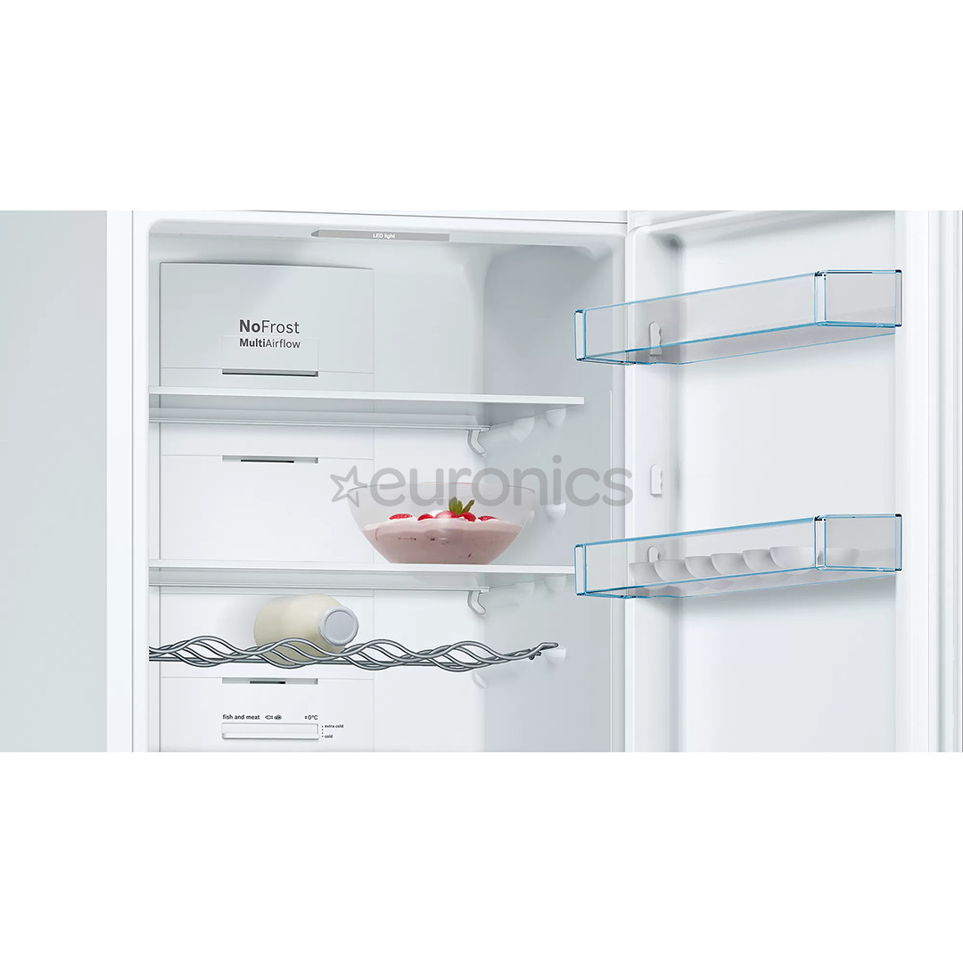 Bosch, NoFrost, 326 L, height 186 cm, white - Refrigerator