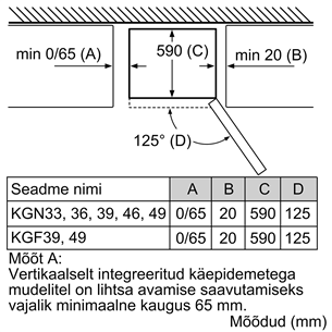 Bosch, NoFrost, 326 L, kõrgus 186 cm, valge - Külmik