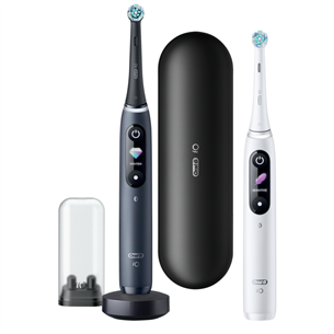 Braun Oral-B iO 8 Duo, 2 tk, must/valge - Elektriliste Hambaharjade komplekt