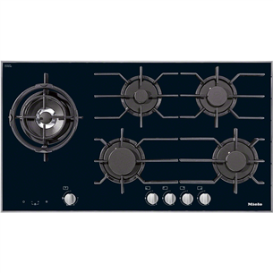 Miele, width 94.2 cm, black - Built-in Gas Hob