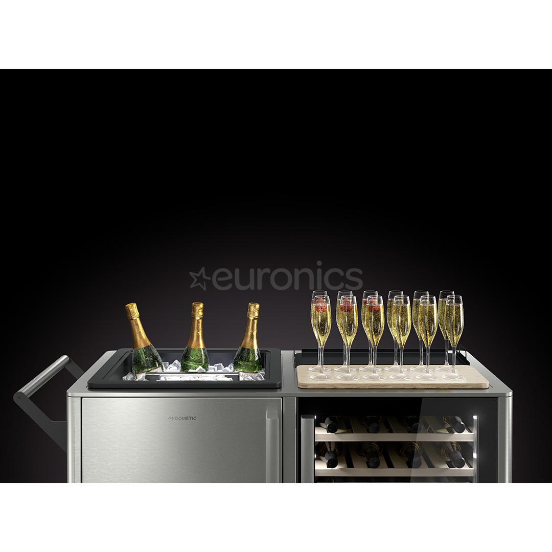 Dometic MoBar 550, 39 bottles, height 98 cm, black/inox - Outdoor Mobile Bar