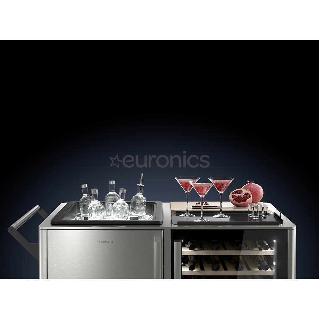 Dometic MoBar 550, 39 bottles, height 98 cm, black/inox - Outdoor Mobile Bar