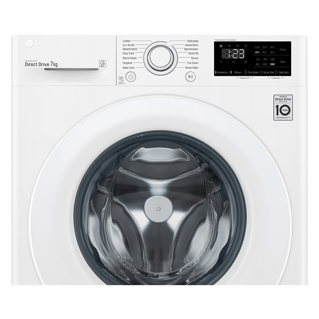 LG, 7 kg, sügavus 47,5 cm, 1200 p/min - Eestlaetav pesumasin