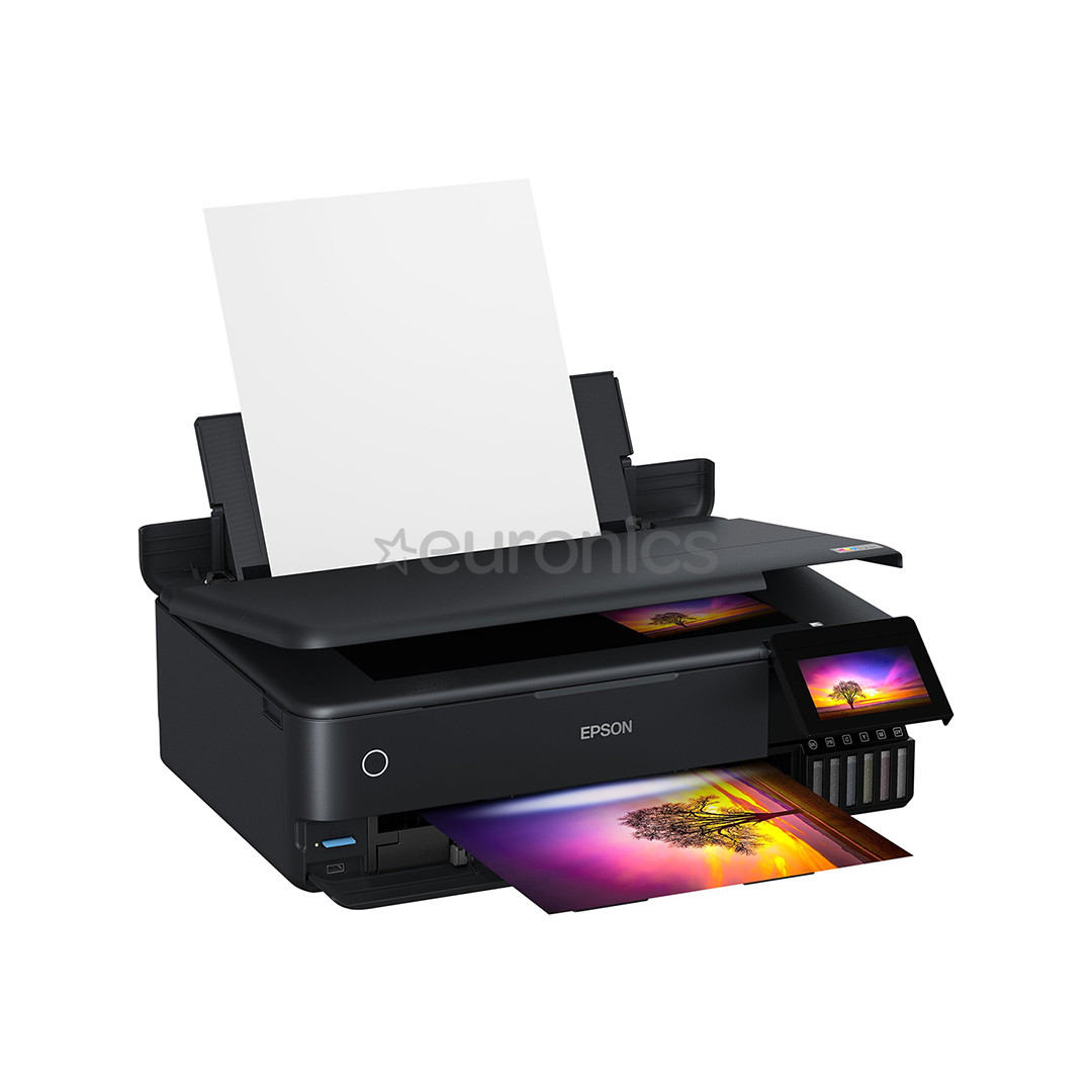 Epson EcoTank L8180, A3+, WiFi, LAN, SD, must - Multifunktsionaalne värvi-tindiprinter