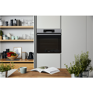 Hisense, pyrolytic cleaning, 77 L, inox - Built-in Oven