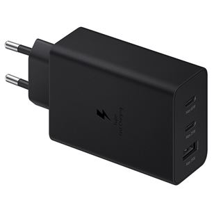 Samsung Trio, USB-C, USB-A, 65 W, must - Vooluadapter EP-T6530NBEGEU