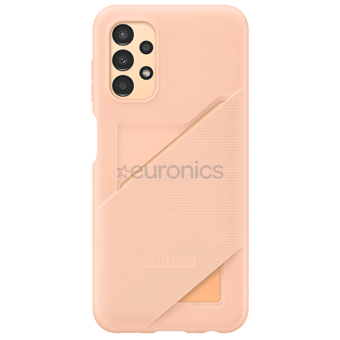 Samsung Galaxy A13, с карманом для карты, персиковый - Чехол