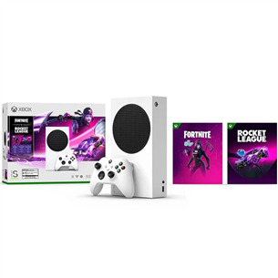 Microsoft Xbox Series S All-Digital + Fortnite + Rocket League, 512 ГБ, белый - Игровая приставка