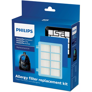 Philips Allergy H13 - Replacement Filter set for PowerPro Compact and Active vacuum cleaner