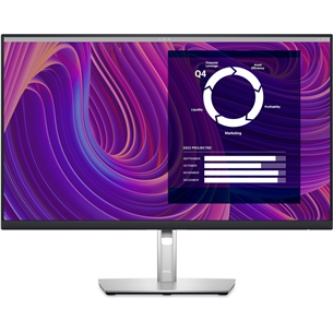 Dell P2723D, 27'', QHD, LED IPS, must/hõbe - Monitor