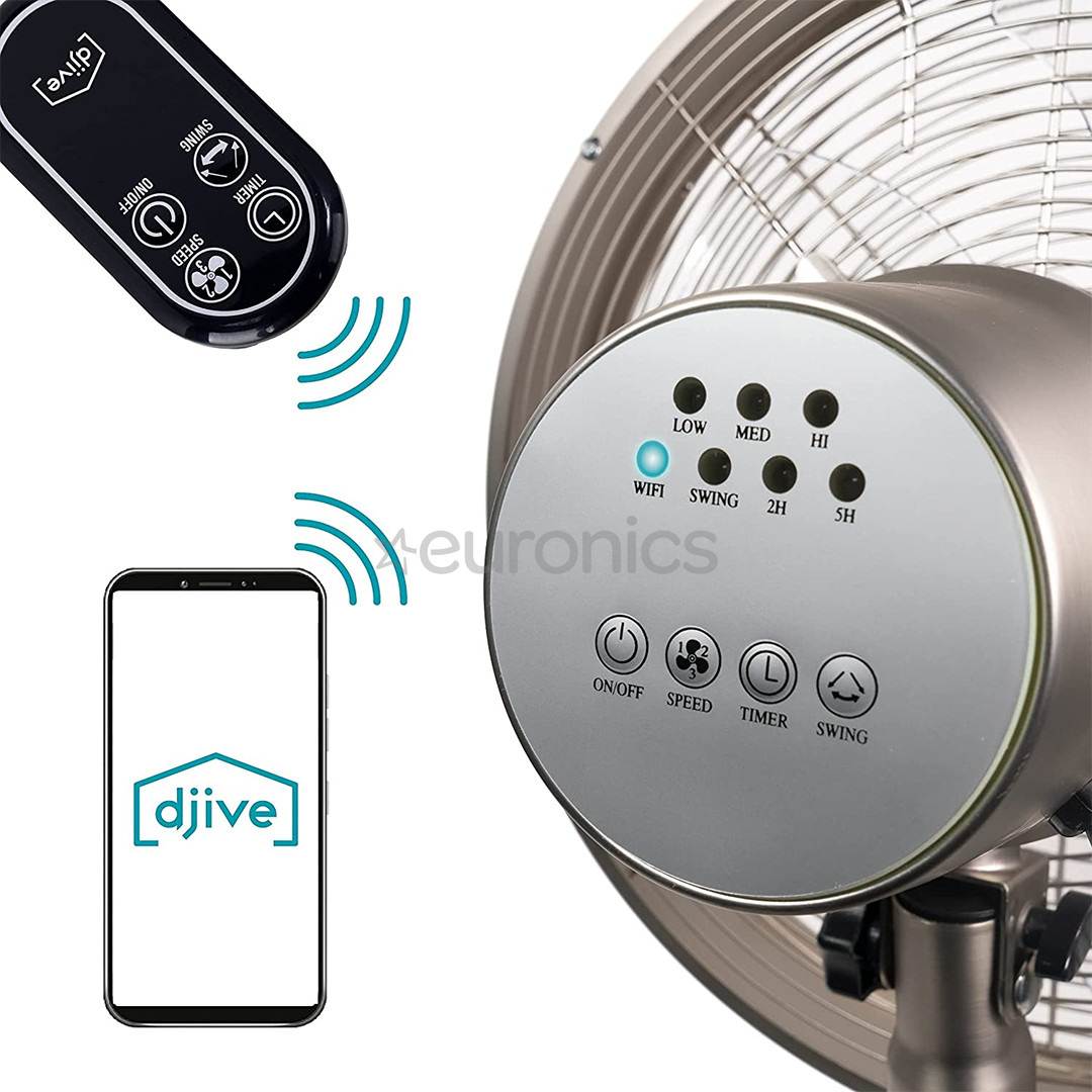 Djive Flowmate Classic 120 pedestal, hõbedane - Ventilaator