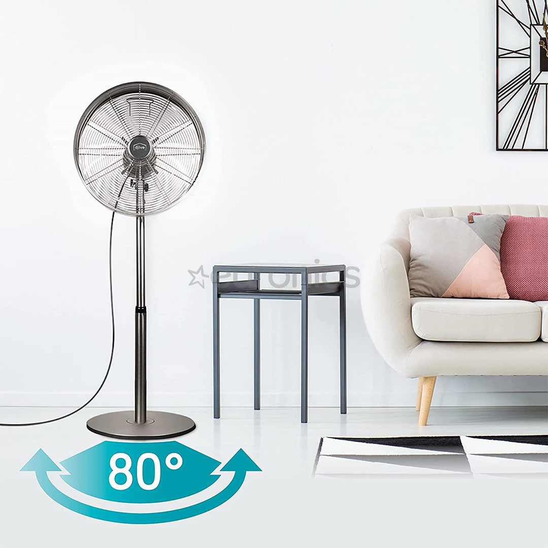 Djive Flowmate Classic 120 pedestal, hõbedane - Ventilaator