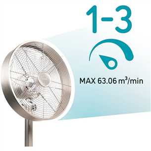Djive Flowmate Classic 120 pedestal, hõbedane - Ventilaator