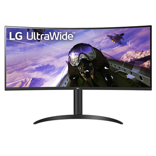 LG UltraWide, QHD, VA, 34", изогнутый, 160 Гц, черный - Монитор 34WP65C-B