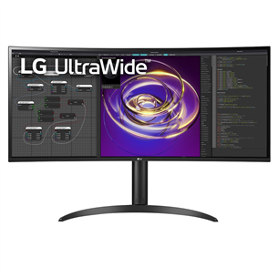 LG UltraWide QHD IPS 34", изогнутый, 60 Гц, USB-C, черный - Монитор