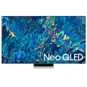 Samsung QN95B, 65'', 4K UHD, Neo QLED, central stand, silver/black - TV