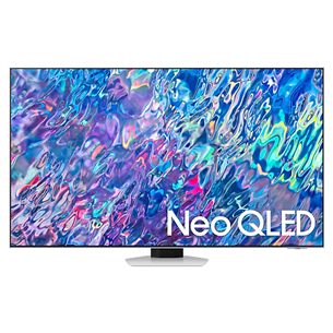Samsung QN85B (2022), 55'', 4K UHD, Neo QLED, central stand, silver - TV
