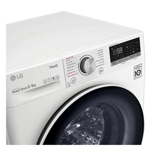 LG V500 Series, 9 kg / 6 kg, depth 56.5 cm, 1400 rpm - Washer-Dryer Combo