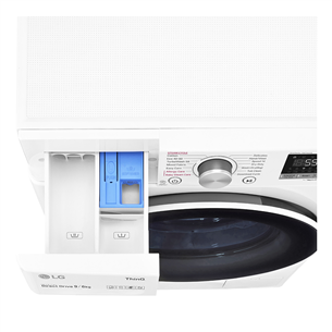 LG V500 Series, 9 kg / 6 kg, depth 56.5 cm, 1400 rpm - Washer-Dryer Combo