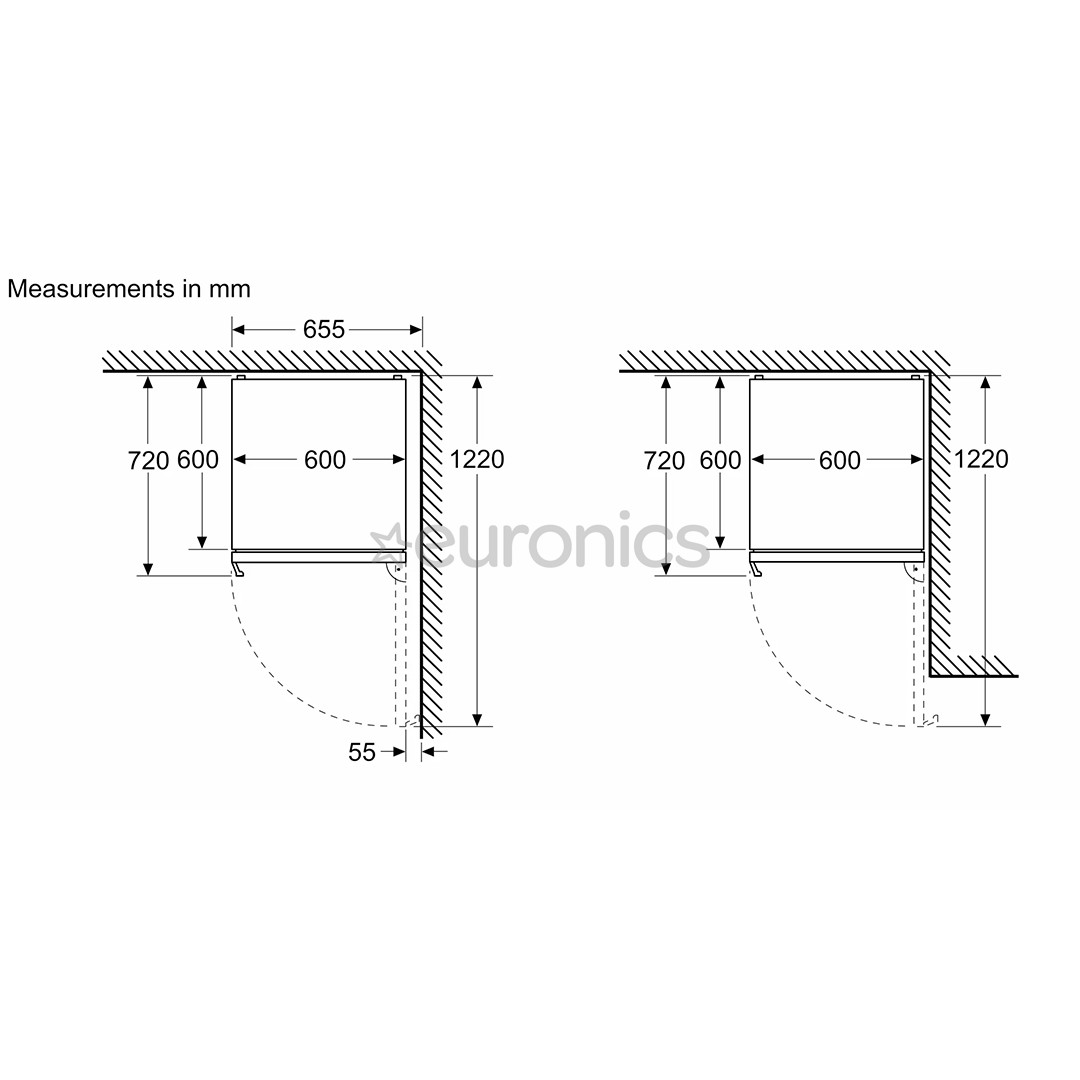 Bosch, NoFrost, 363 л, высота 203 см, нерж. сталь - Холодильник