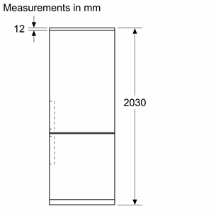 Bosch, NoFrost, 363 л, высота 203 см, нерж. сталь - Холодильник