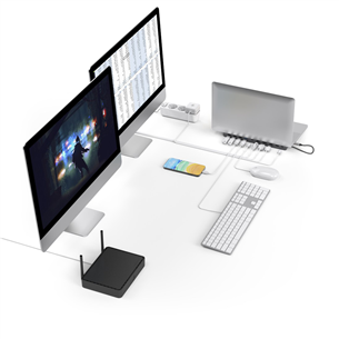 Hama Connect2Office Pro, USB-C, 10 liidest, hall - Sülearvuti dokk