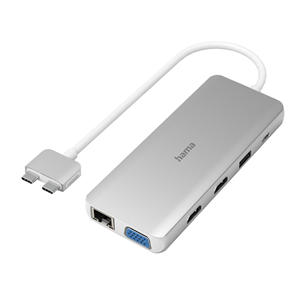 Hama Connect2Mac, USB-C, 12 ports, gray - Adapter