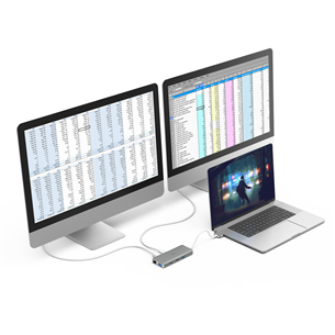 Hama Connect2Mac, USB-C, 12 интерфейсов, серый - Адаптер