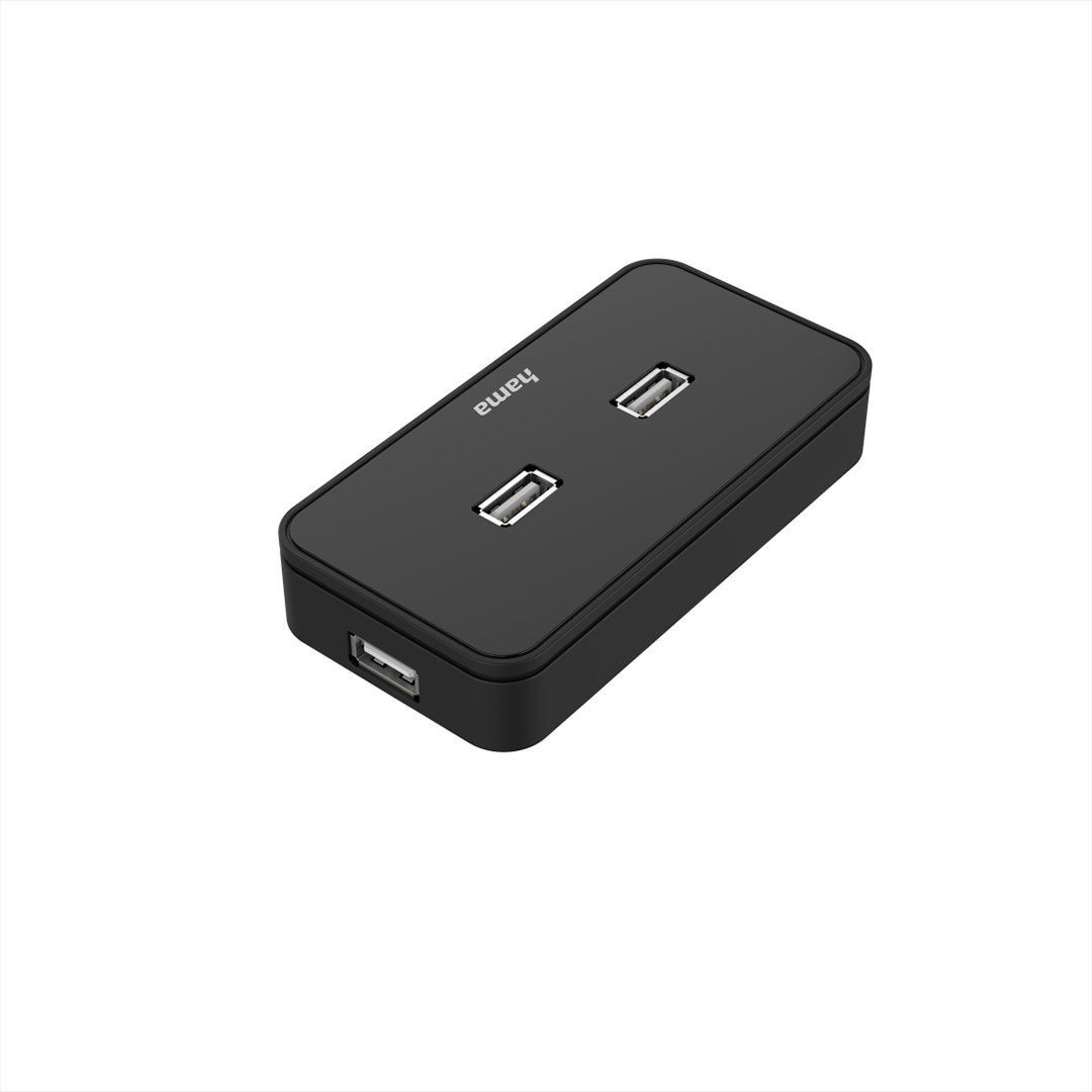 Hama USB Hub, 7 liidest, USB 2.0, must - USB jagaja