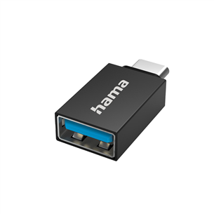 Hama USB Adapter, гнездо USB-C, гнездо USB-A, черный - Адаптер 00300083