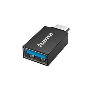 Hama USB adapter, USB-C pistik, USB-A pesa, must - Adapter 00300083