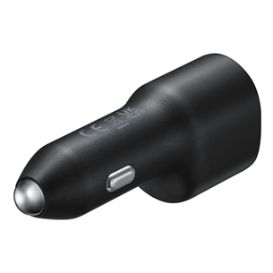 Samsung Duo Car Charger, USB-A, USB-C, 25 W + 15 W, must - Autolaadija